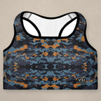 Vazzari Teal Twilight Padded Bra on beige studio wall