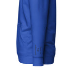 Vazzari Zenitron Hoodie – Team Royal – left sleeve detail – clean studio shot