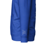 Vazzari Aethonius Men's Hoodie – Team Royal – left sleeve detail – clean studio shot