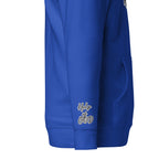 Vazzari Azurael Men's Hoodie – Team Royal – right sleeve detail – clean studio shot