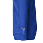 Vazzari Aethonius Men's Hoodie – Team Royal – right sleeve detail – clean studio shot