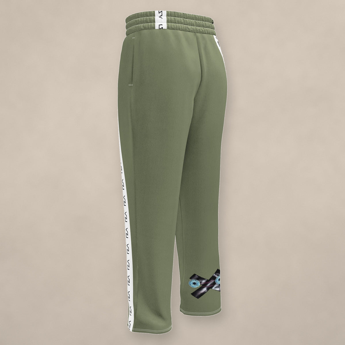 Vazzari Teddy Wide-Leg Pants – Finch on beige studio wall