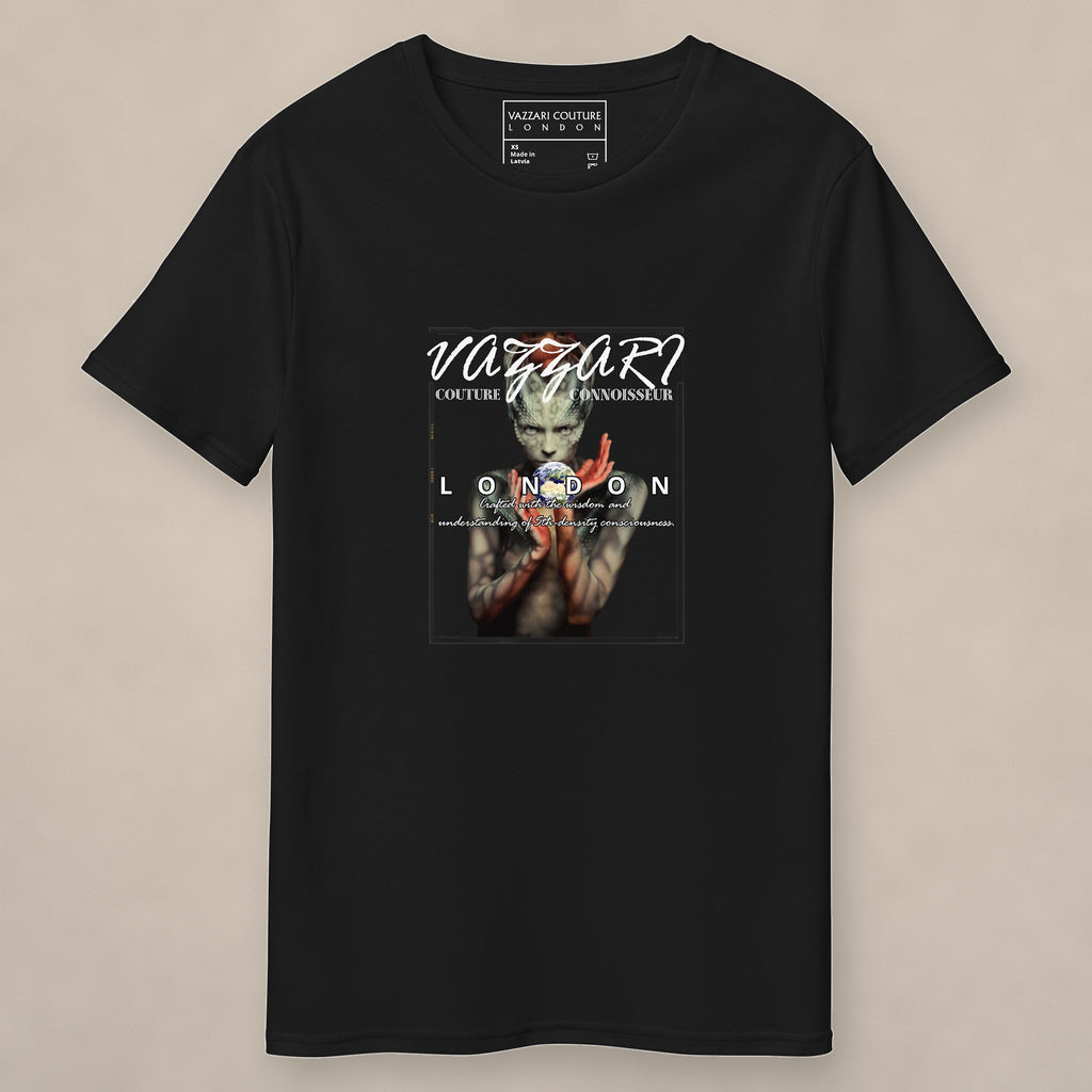 Vazzari Terran Commander Tee on beige studio wall