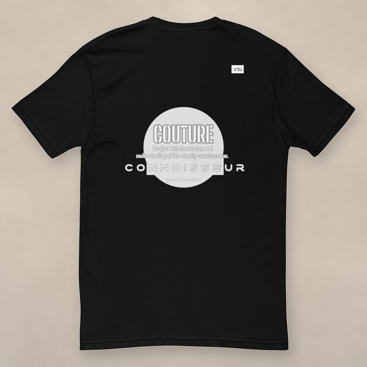Vazzari The Future Fitted Tee on beige studio wall