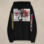 Vazzari Trauma Bonding Hoodie – Noir on beige studio wall