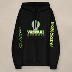 Vazzari UHNWI Hoodie on beige studio wall