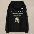 Vazzari Veni Vidi Vici Hoodie on beige studio wall
