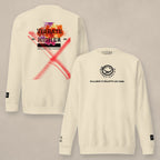 Vazzari Vibrate Higher Sweatshirt – Bone on beige studio wall