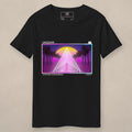 Vazzari Virtual Vacation Tee on beige studio wall
