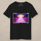 Vazzari Virtual Vacation Tee on beige studio wall