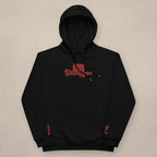 Vazzari Vivifyre Organic Hoodie on beige studio wall