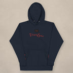 Vazzari Vivifyre Women's Hoodie on beige studio wall
