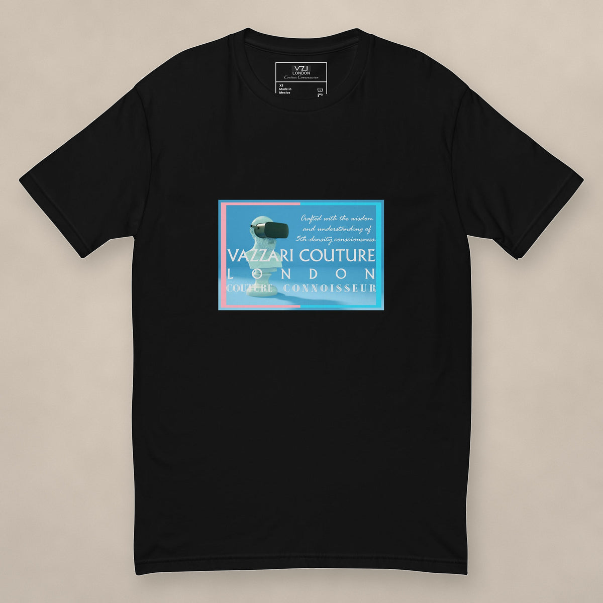 Vazzari VR Colossus Fitted Tee on beige studio wall