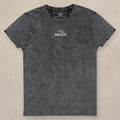 Vazzari Women's Denim Club Tee on beige studio wall