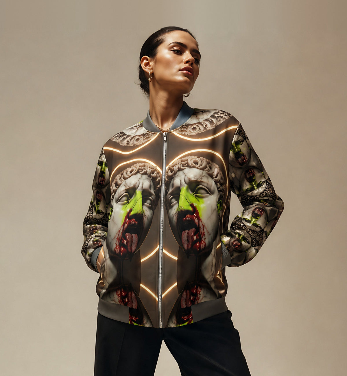 Vazzari Forged Reversible Silk Bomber