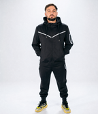 Men’s Black Tracksuit – Slim Fit, Premium Comfort, Full Zip Hoodie & Joggers