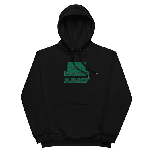 M.A.R.S A.R.M.Y - Premium Eco Hoodie: Men's Hoodie - Organic, Comfortable - Vazzari Couture