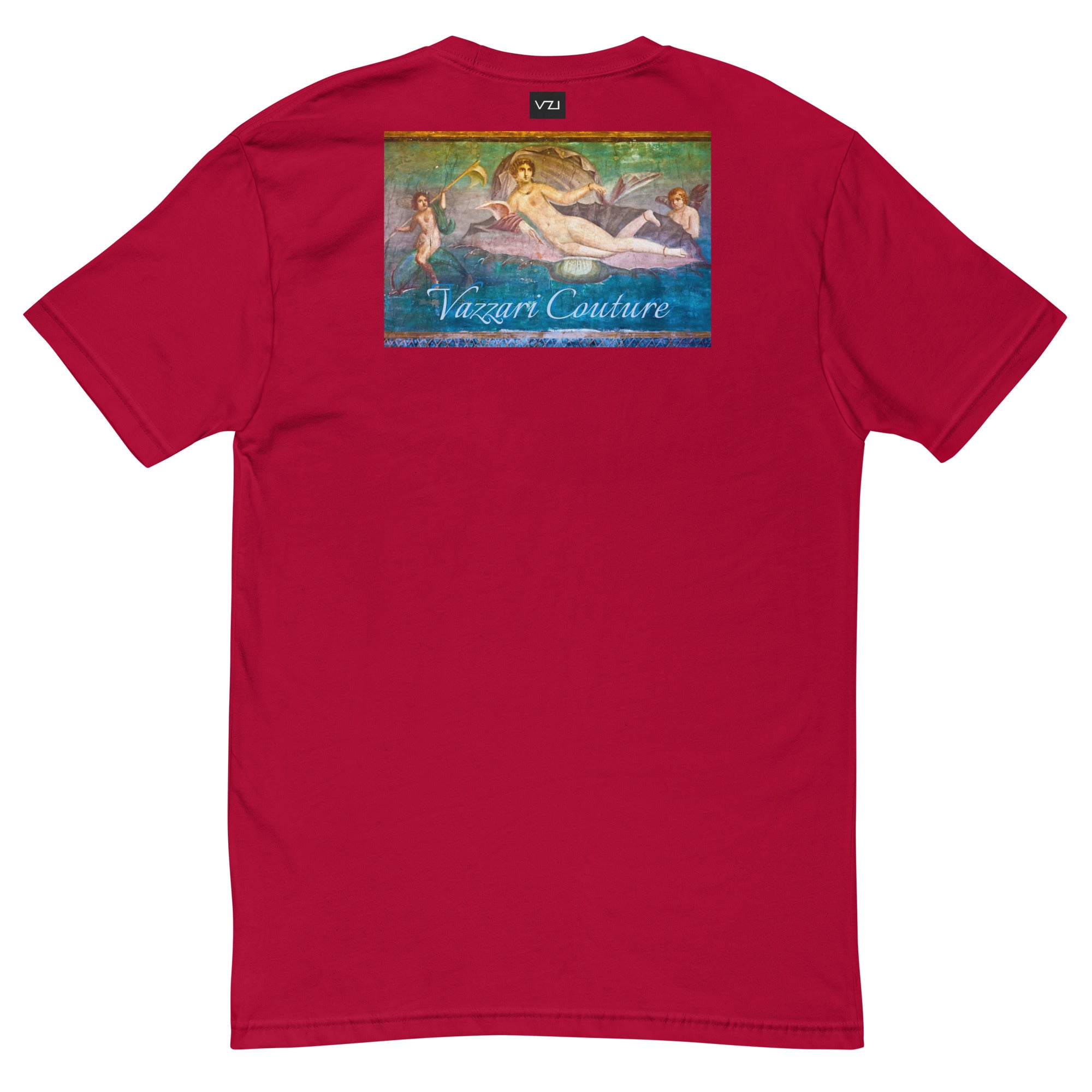 VZI Couture C.: Tailliertes Herren-T-Shirt: Vazzari Couture – Rückseite: Inked Venusian