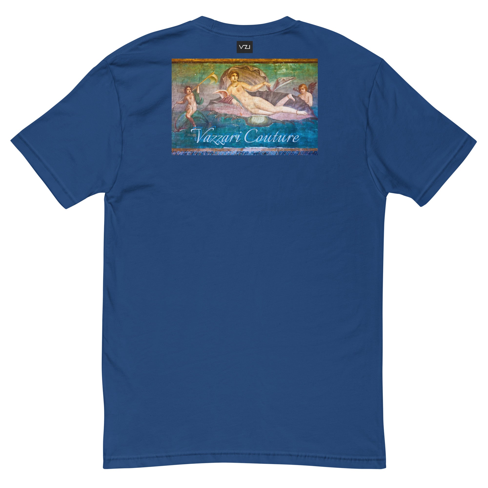 VZI Couture C.: Tailliertes Herren-T-Shirt: Vazzari Couture – Rückseite: Inked Venusian
