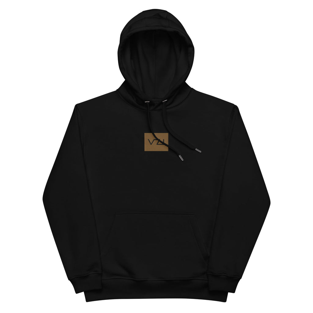 Premium Eco Hoodie: Unisex Hoodie - Organic, Comfortable, Old Gold Thread - Vazzari Couture