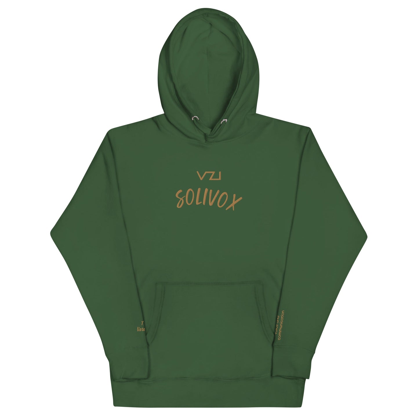 Solivox : Unisex Hoodie - Cotton Heritage: focus on voice and communication - Vazzari Couture