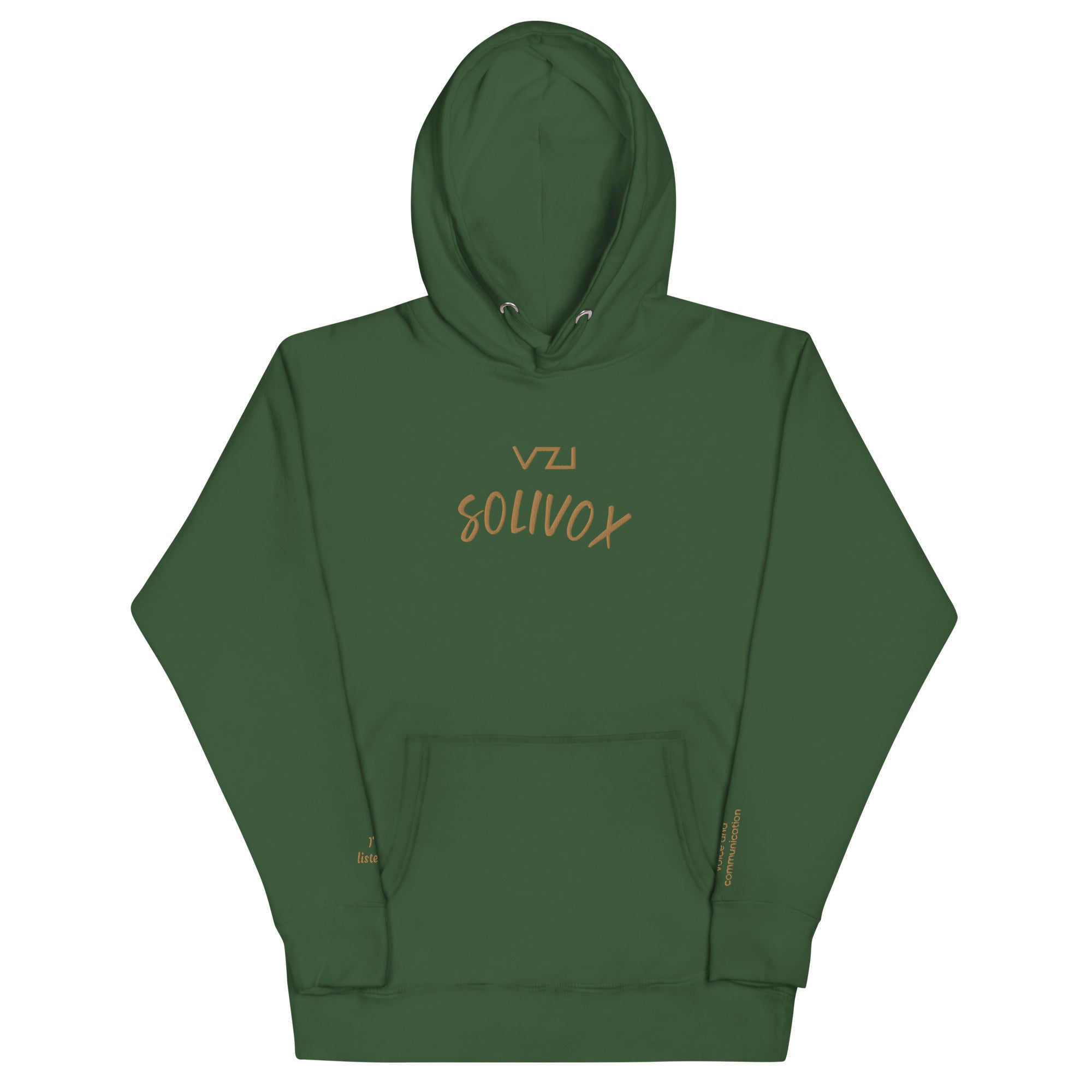 Solivox : Unisex Hoodie - Cotton Heritage: focus on voice and communication - Vazzari Couture