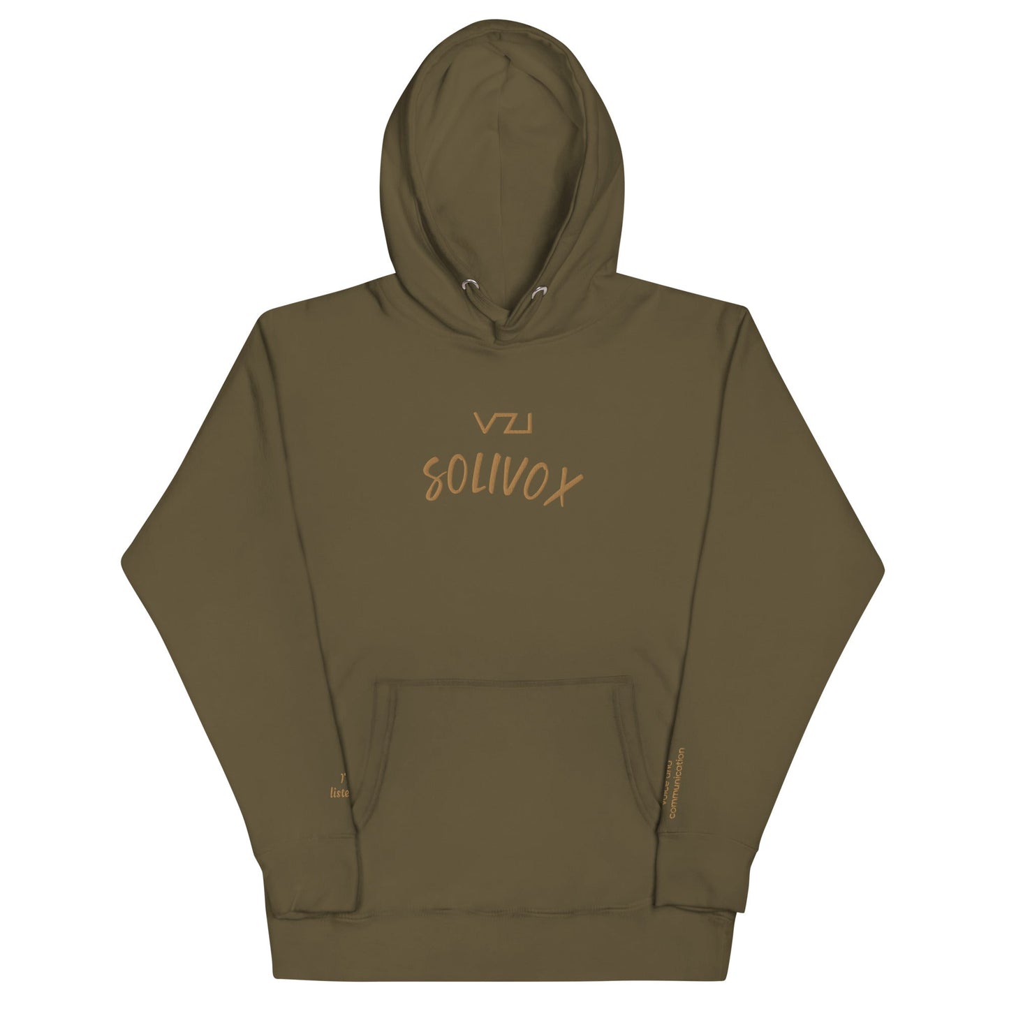 Solivox : Unisex Hoodie - Cotton Heritage: focus on voice and communication - Vazzari Couture