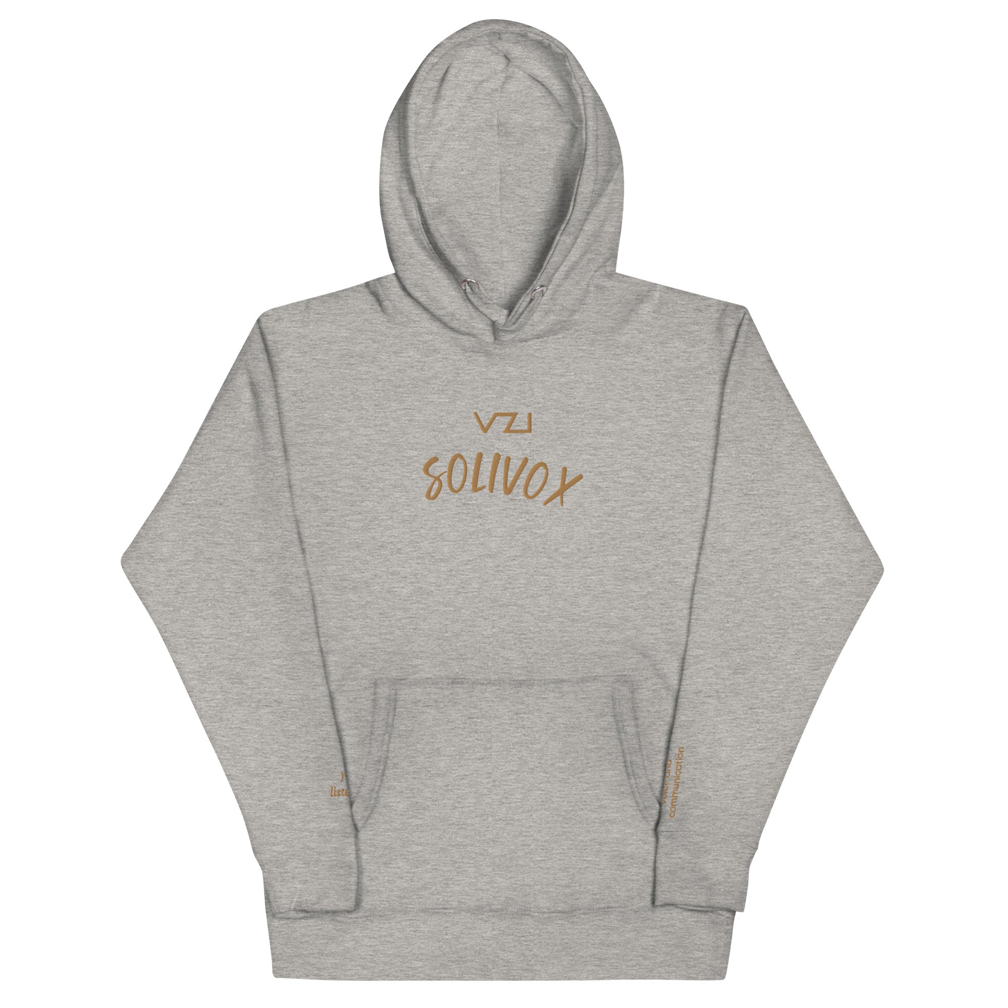 Solivox : Unisex Hoodie - Cotton Heritage: focus on voice and communication - Vazzari Couture