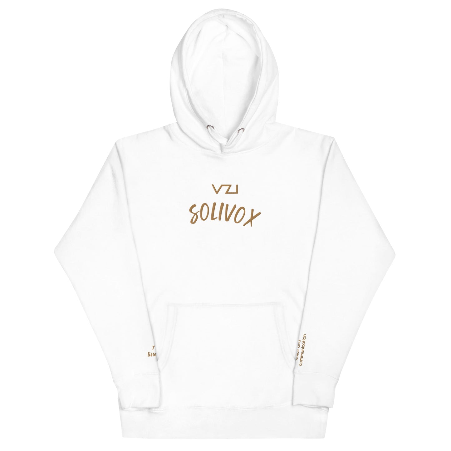 Solivox : Unisex Hoodie - Cotton Heritage: focus on voice and communication - Vazzari Couture