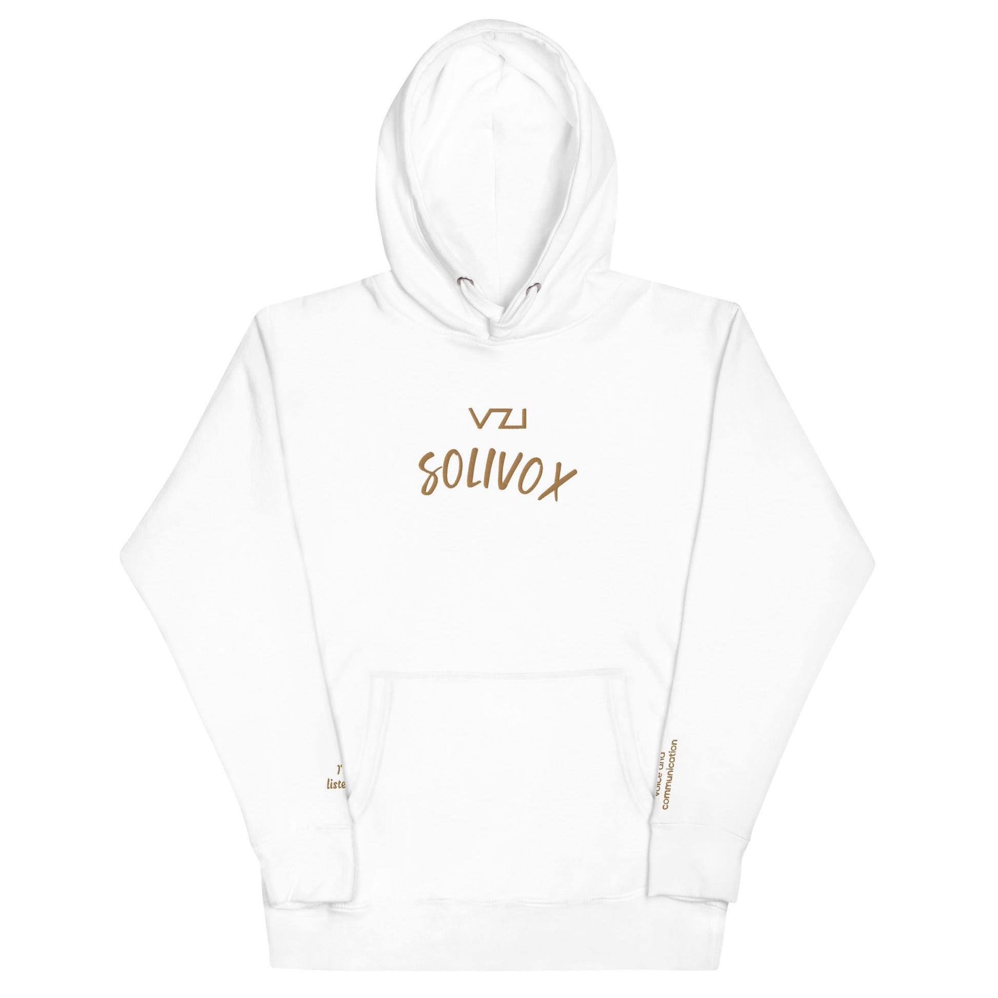 Solivox : Unisex Hoodie - Cotton Heritage: focus on voice and communication - Vazzari Couture