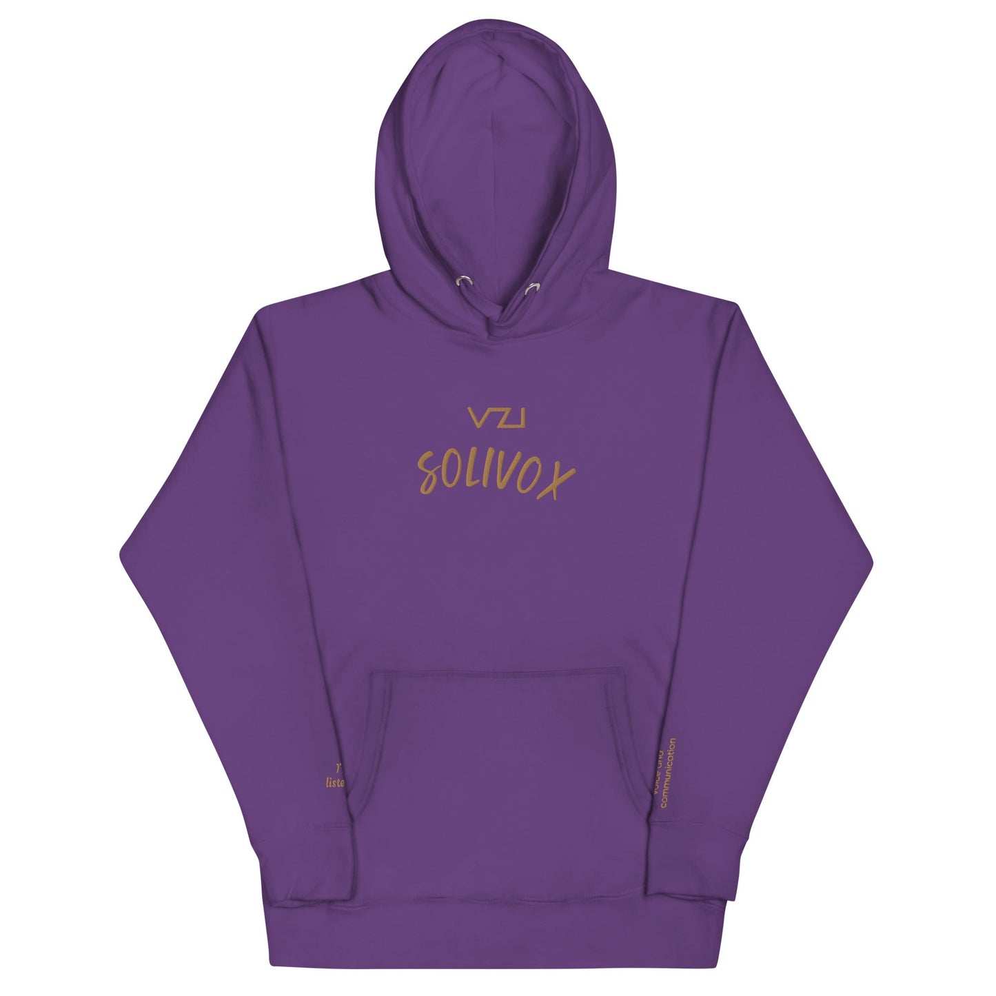 Solivox : Unisex Hoodie - Cotton Heritage: focus on voice and communication - Vazzari Couture