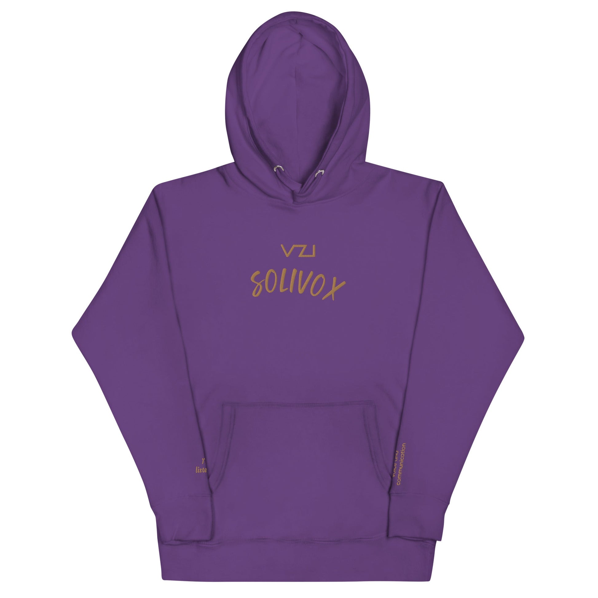 Solivox : Unisex Hoodie - Cotton Heritage: focus on voice and communication - Vazzari Couture