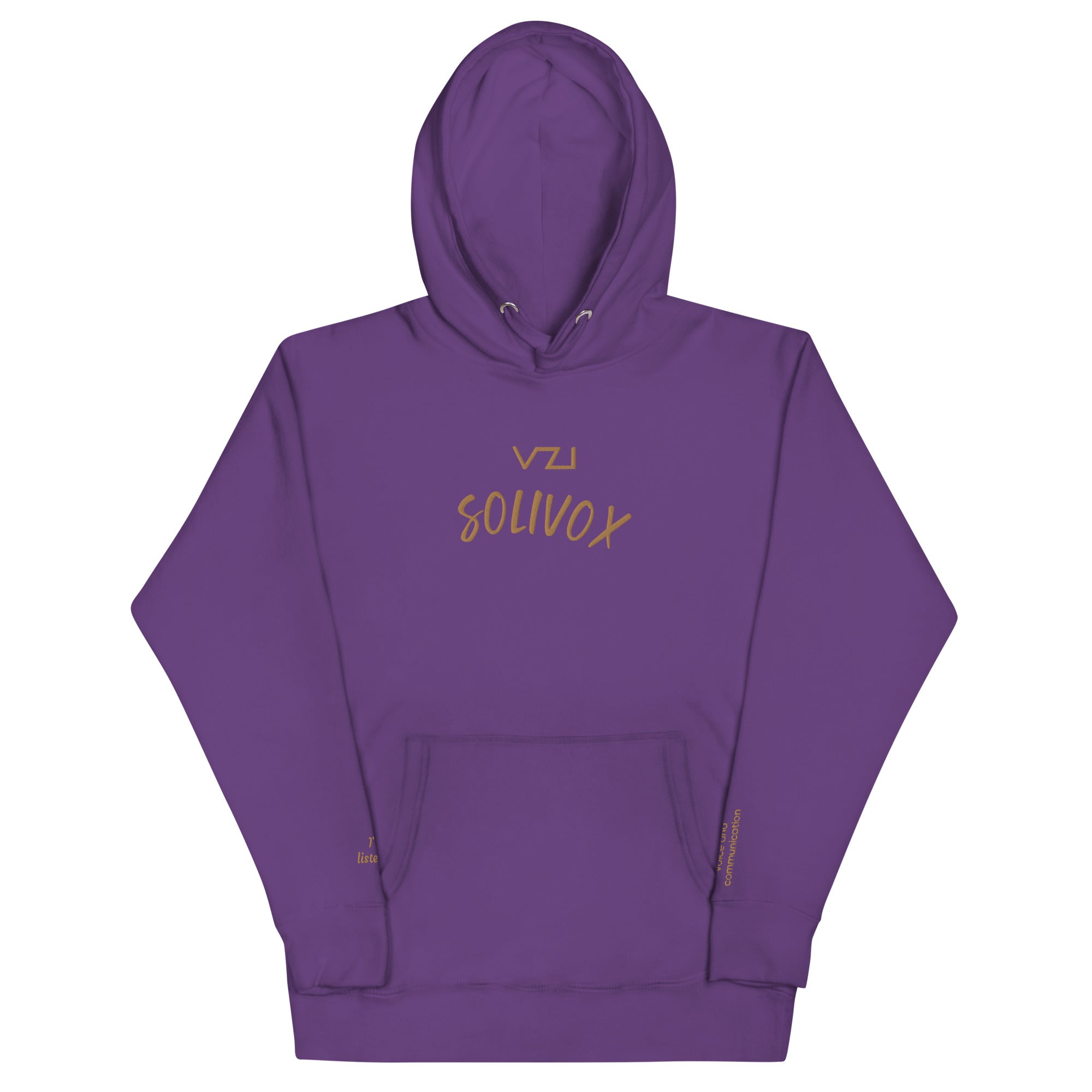 Solivox : Unisex Hoodie - Cotton Heritage: focus on voice and communication - Vazzari Couture