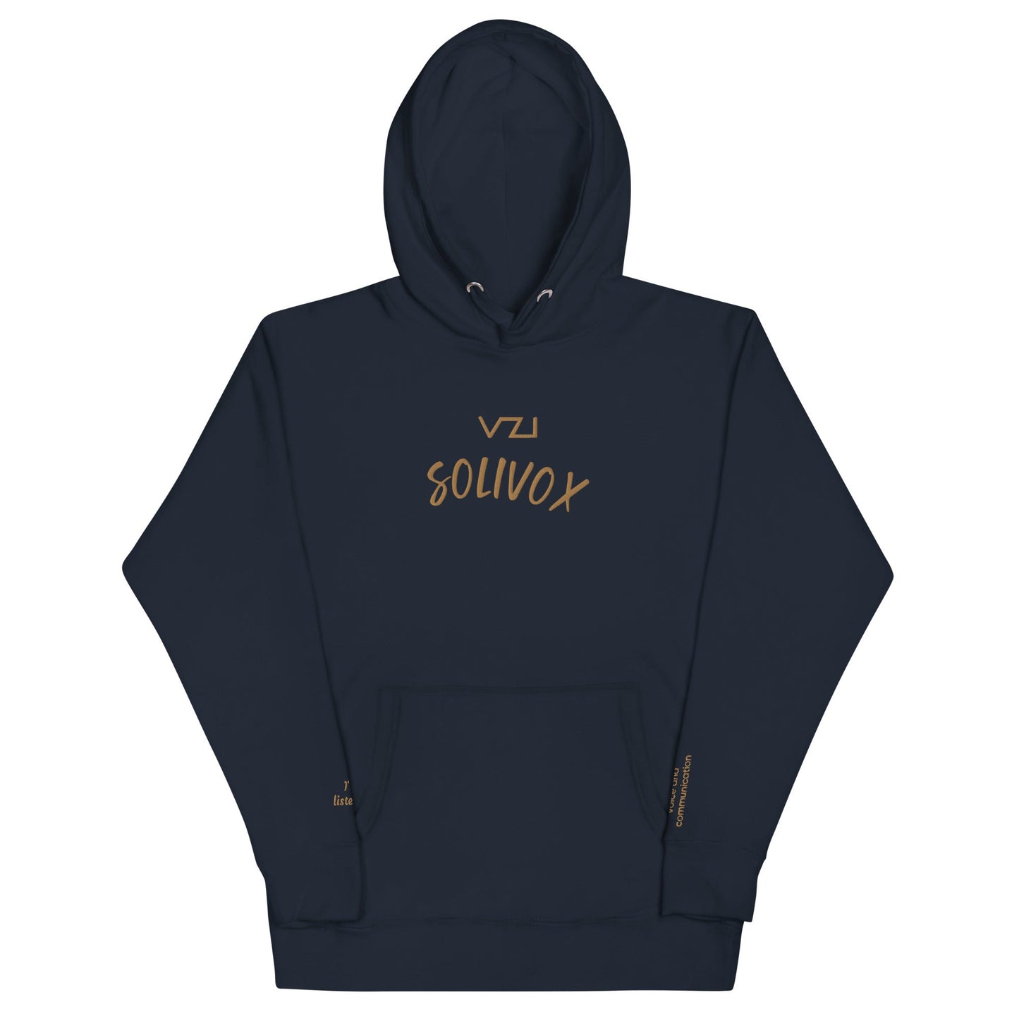 Solivox : Unisex Hoodie - Cotton Heritage: focus on voice and communication - Vazzari Couture