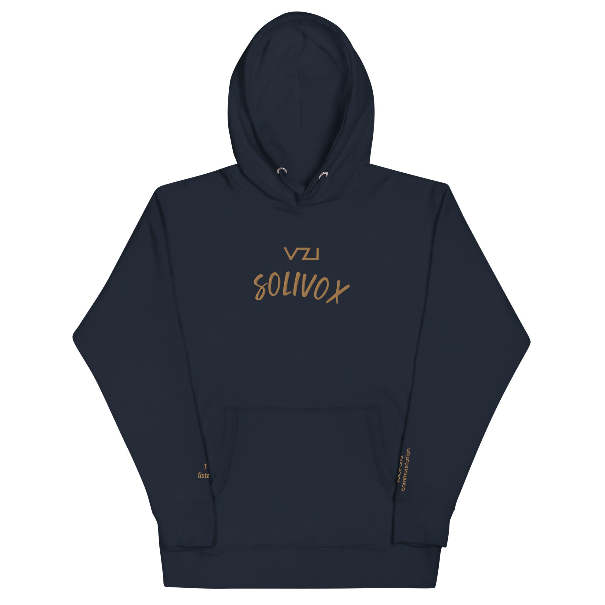 Solivox : Unisex Hoodie - Cotton Heritage: focus on voice and communication - Vazzari Couture
