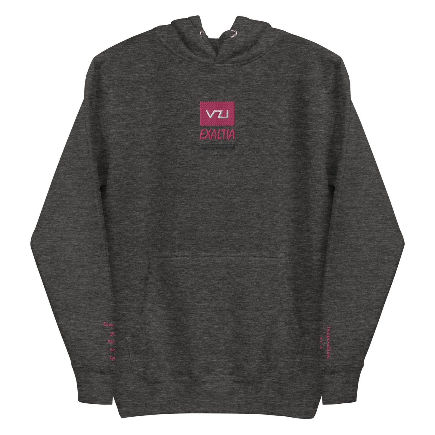 VZI Exaltia Hoodie - Inspiration as driving force writing on left hand