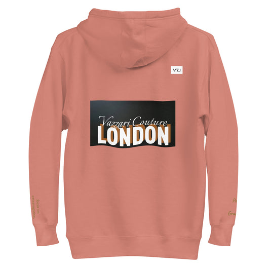 BACK PINK HOODIE VZI Opulencea: Unisex, Classic Cotton: Focus on extravagance, luxury, and indulgence(Posh Grandeur)