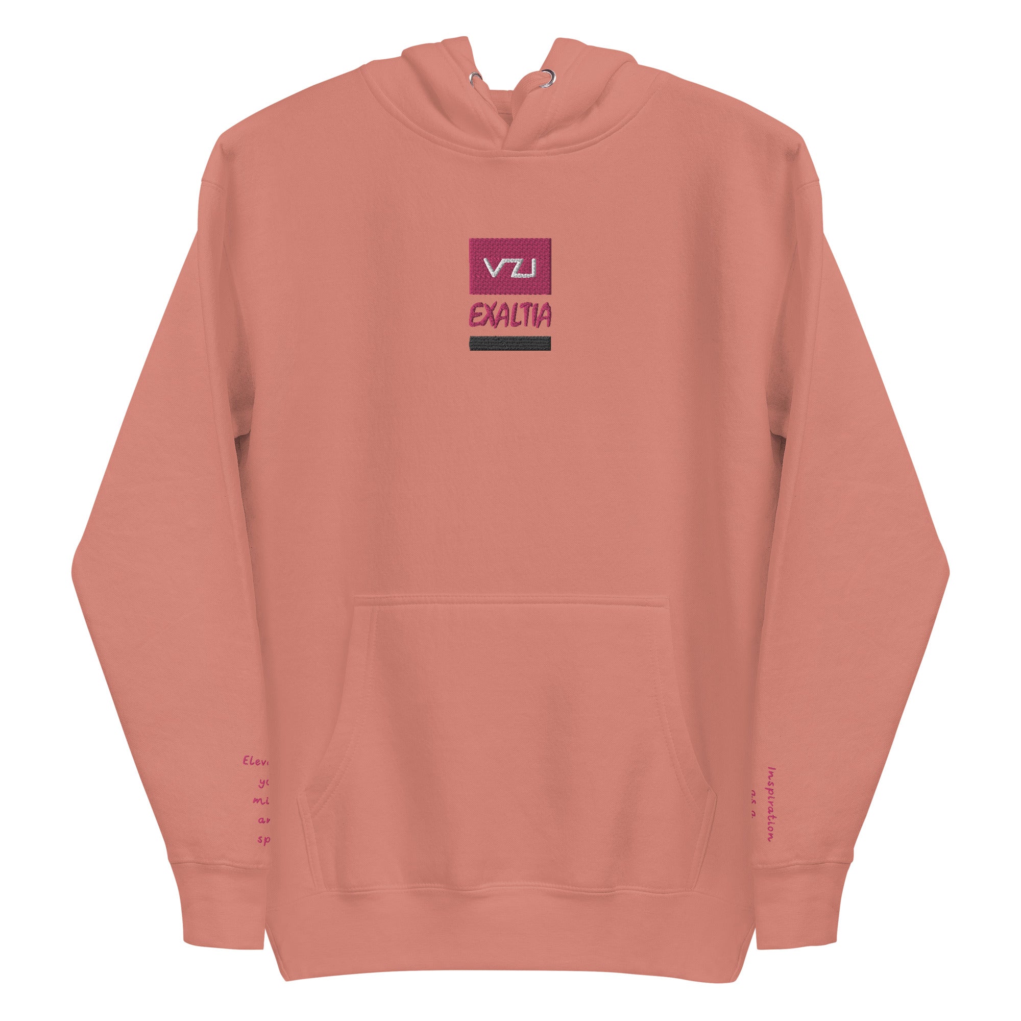 VZI Exaltia Hoodie - Inspiration as driving force writing on left hand