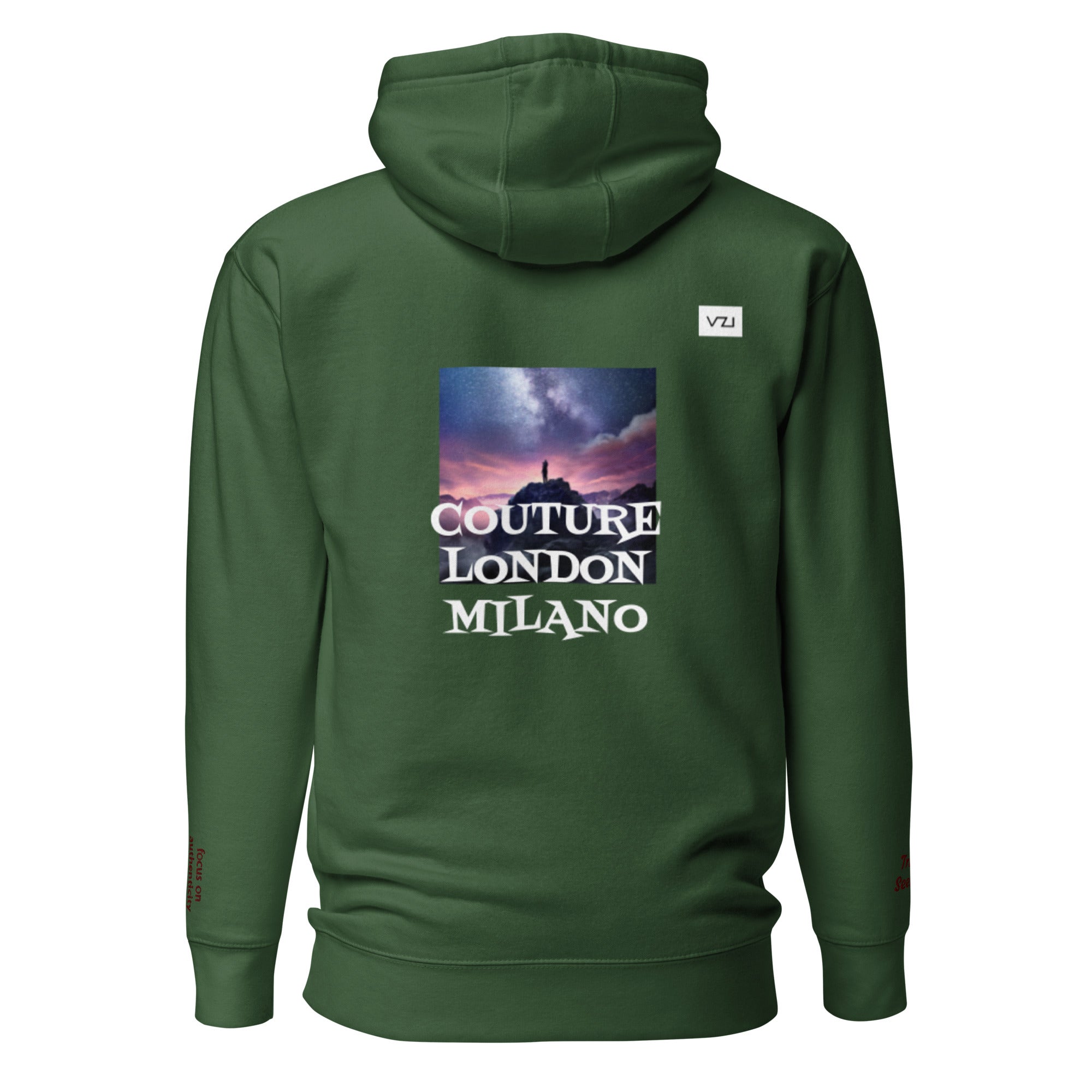 Veriterra: Women's Hoodie, Classic Cotton: Focus on authenticity and naturalness(Truth Seeking) - Vazzari Couture