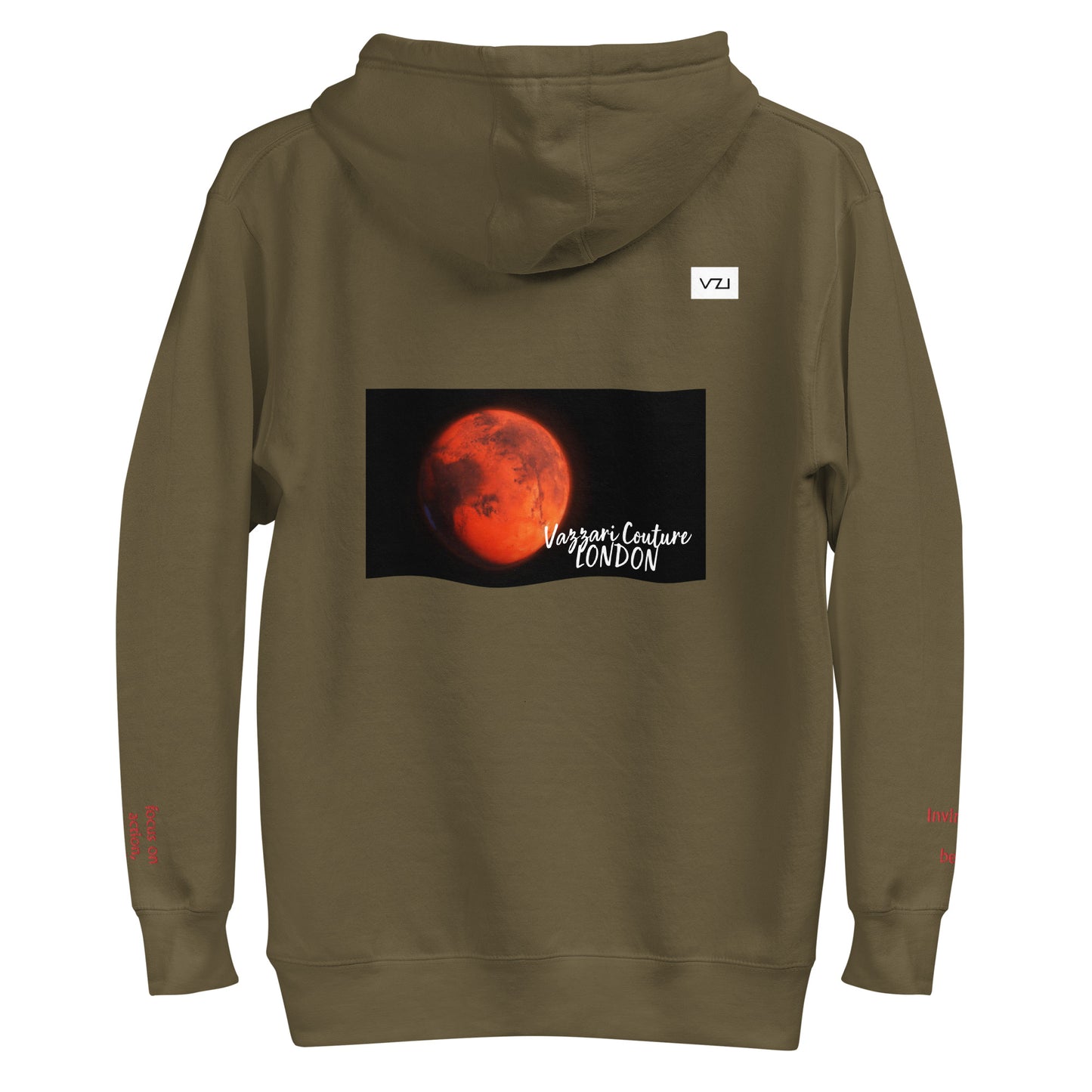 VZI Marsiva Unisex Hoodie - Classic Cotton for Action, Strength, and Power
