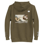 Find guidance and support with Vazzari Couture's Azurael Men's Hoodie made with 100% cotton face, front pouch pocket, self-fabric patch, flat drawstrings, and 3-panel hood. Focus on spiritual connection with Help of God.