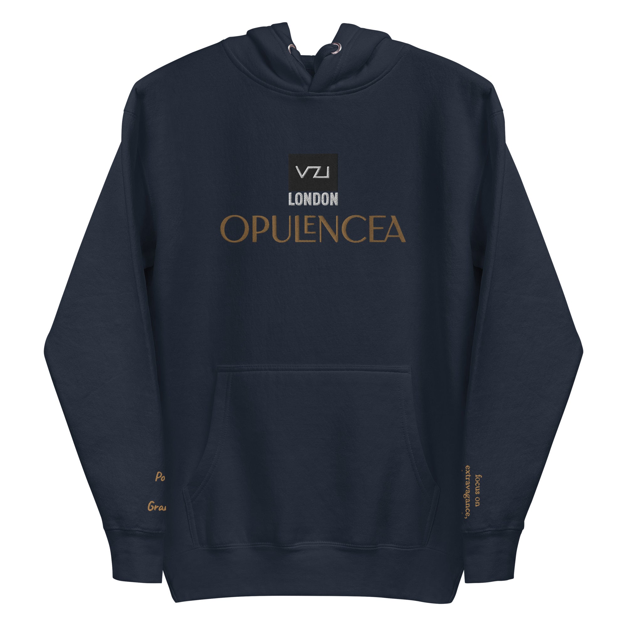 Upgrade your wardrobe with Opulencea, a luxurious and comfortable cotton hoodie. With a front pouch pocket, 3-panel hood, and matching drawstrings, this hoodie offers style.