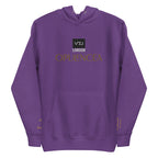 FRONT PURPLE HOODIE VZI Opulencea: Unisex, Classic Cotton: Focus on extravagance, luxury, and indulgence(Posh Grandeur)