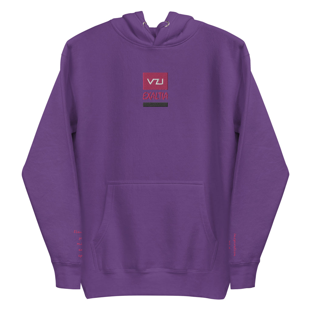 VZI Exaltia Hoodie - Inspiration as driving force writing on left hand