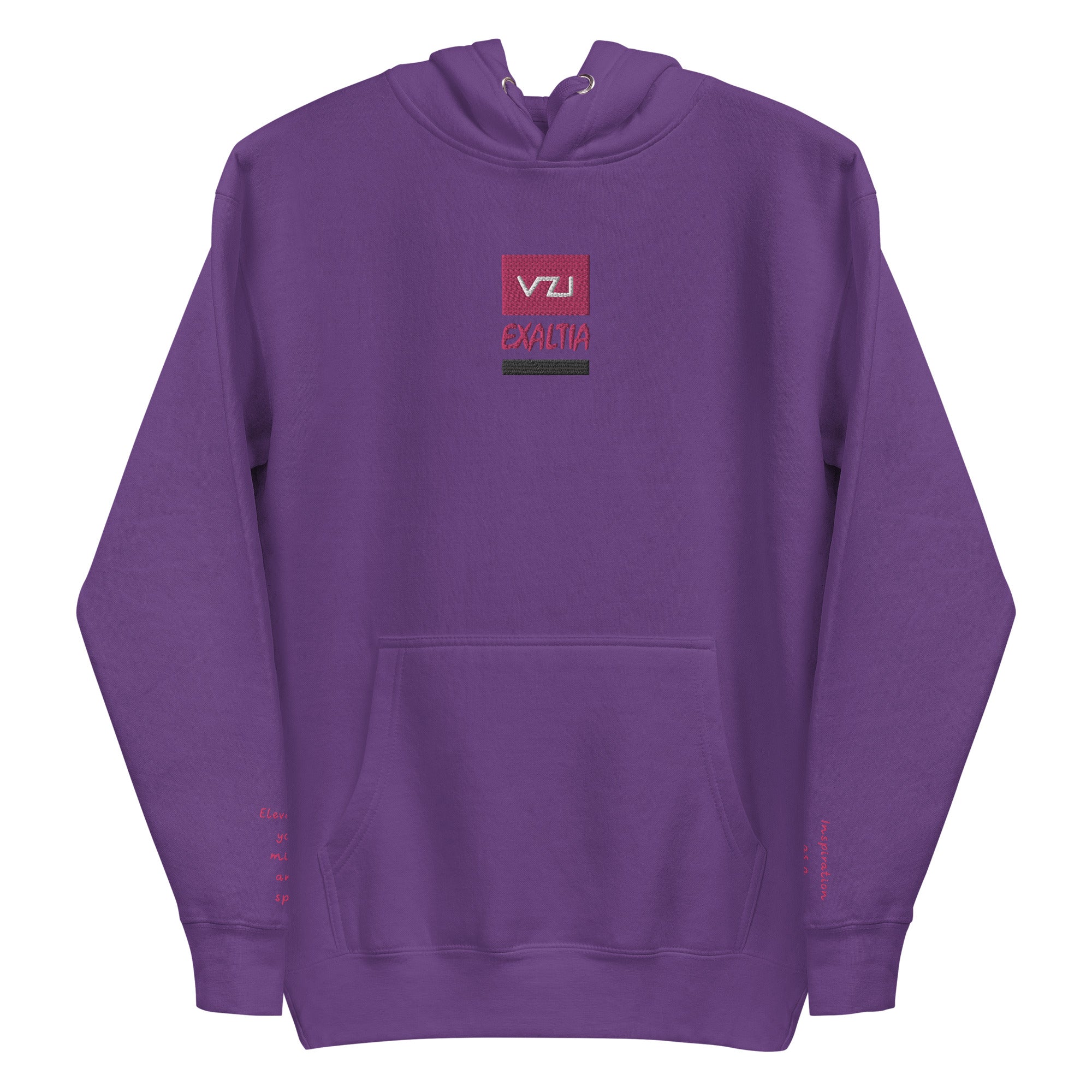 VZI Exaltia Hoodie - Inspiration as driving force writing on left hand