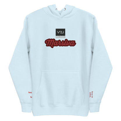 FRONT HOODIE BLUE SKY VZI Marsiva Unisex Hoodie - Classic Cotton for Action, Strength, and Power