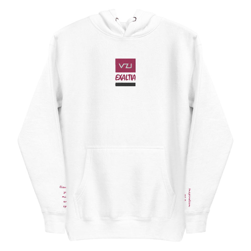 VZI Exaltia Hoodie - Inspiration as driving force writing on left hand