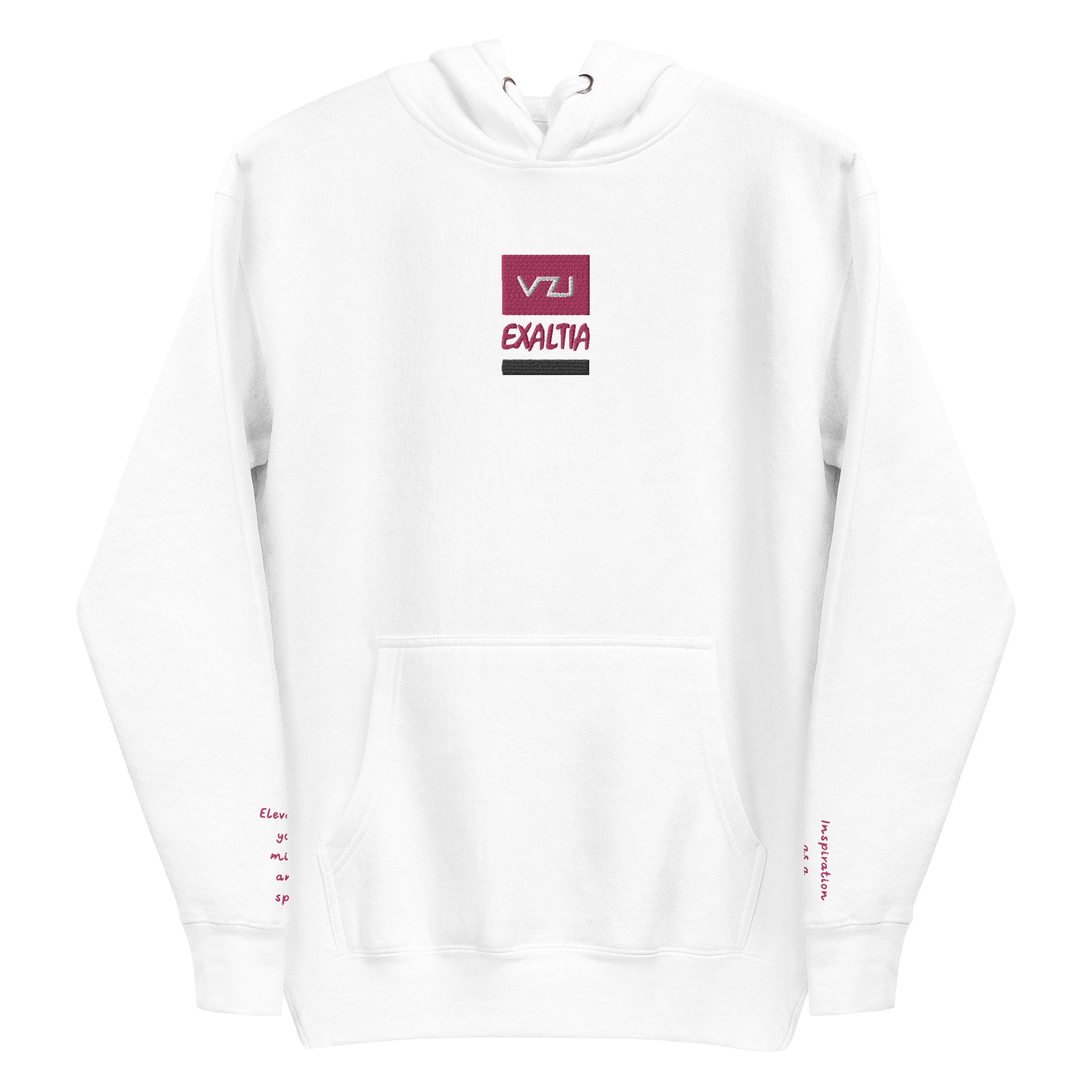 VZI Exaltia Hoodie - Inspiration as driving force writing on left hand